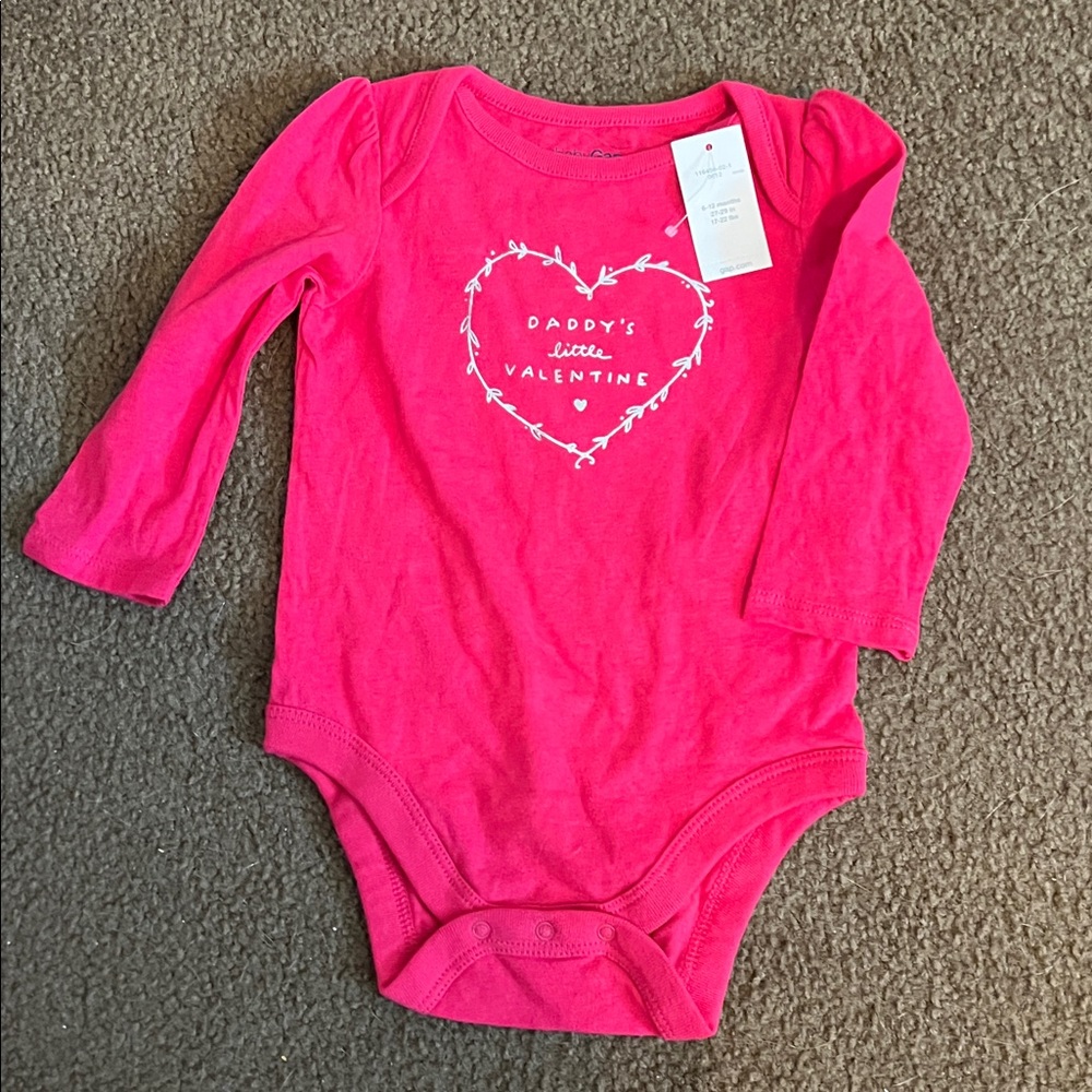 GAP Pink Heart Baby Bodysuit